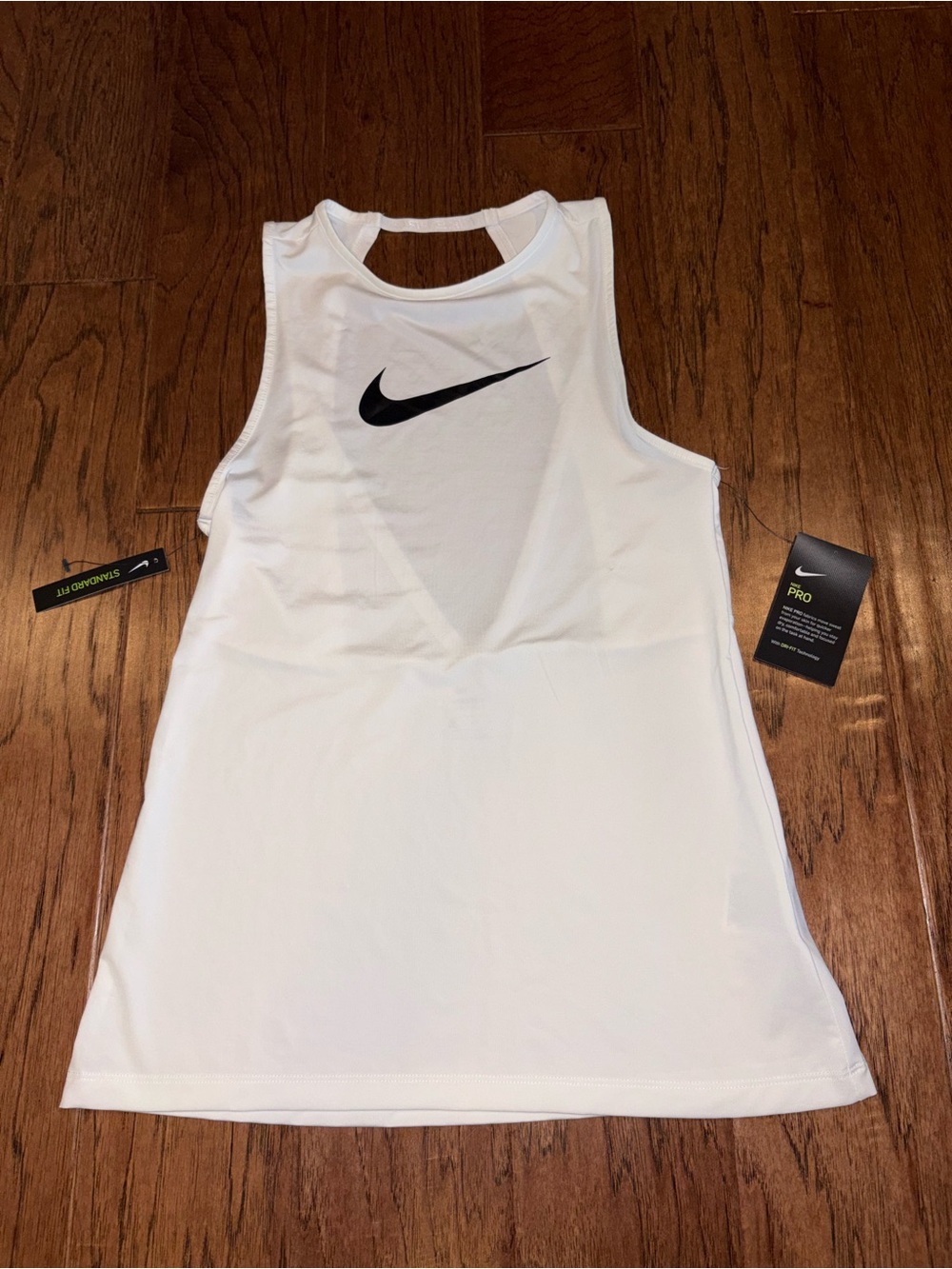 Nike Pro Training Tank Open Back White Size XS New With Tags